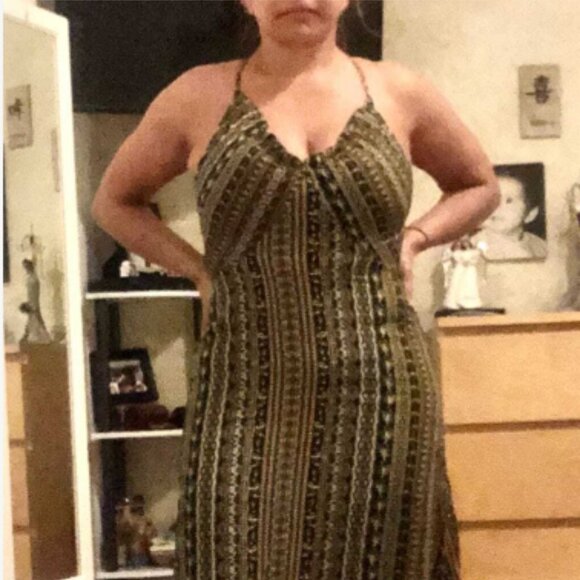 Boho dress,Split Thigh Cami Dress, Summer dress, Floral summer dress - Picture 4 of 5